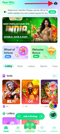 YaarWin Game Download Guide (2026) 2 Yaarwin Game App Interface